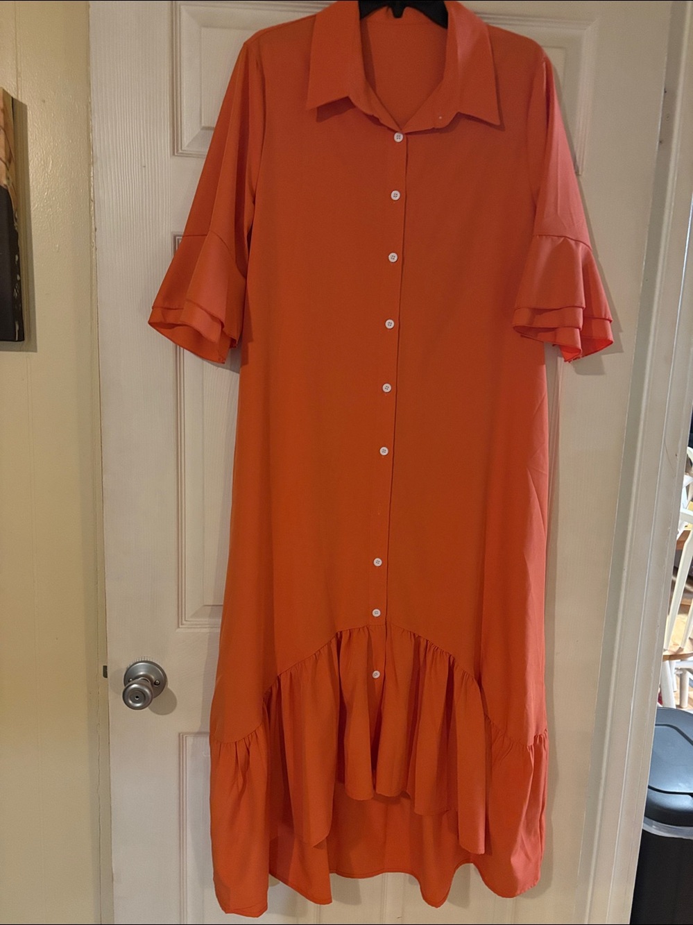 Orange high-low Dress